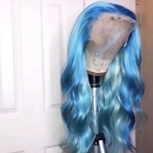 Vibrant Ocean Blue Wig